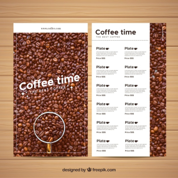 Coffee menu template Coffee menu template