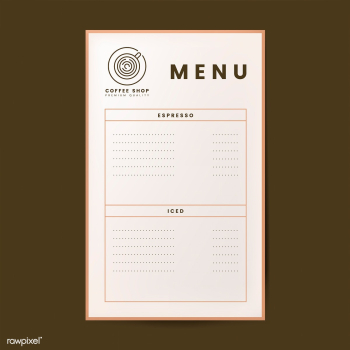 Coffee menu template isolated vector | Free stock vector - 518981 Coffee menu template isolated vector | Free stock vector - 518981