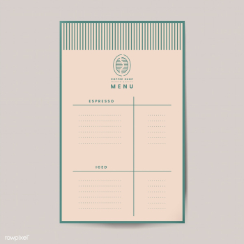 Coffee menu template isolated vector | Free stock vector - 519009 Coffee menu template isolated vector | Free stock vector - 519009