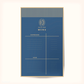 Coffee menu template isolated vector | Free stock vector - 519011 Coffee menu template isolated vector | Free stock vector - 519011