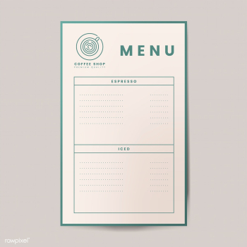 Coffee menu template isolated vector | Free stock vector - 519017 Coffee menu template isolated vector | Free stock vector - 519017