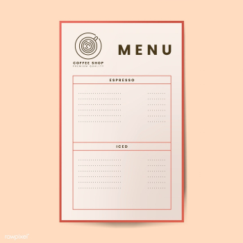 Coffee menu template isolated vector | Free stock vector - 519039 Coffee menu template isolated vector | Free stock vector - 519039