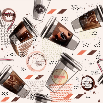 Coffee pattern background Coffee pattern background