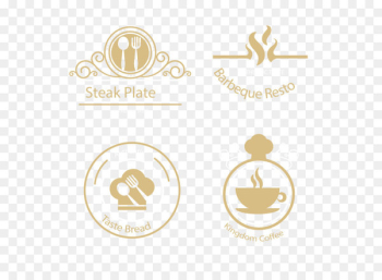 Coffee Restaurant Logo Food Tableware - Vector restaurant LOGO 
