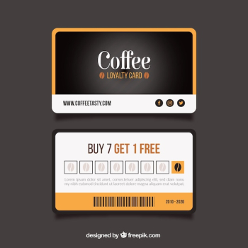 Coffee shop loyalty card template Coffee shop loyalty card template