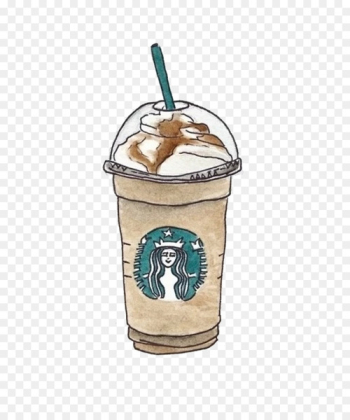 Coffee Starbucks Cafe Drawing Drink - Hand-painted Starbucks Coffee 