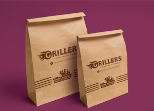 Coffee Tin Tie Bag Packaging Mock-up PSD For Graphic Artists griller grillers 