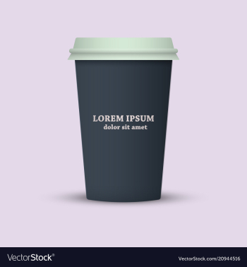 Coffee to go paper coffee cup vector image Coffee to go paper coffee cup vector image