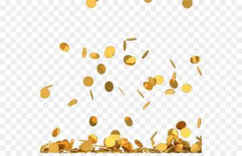 Coin Stock photography Royalty-free Clip art - The gold coins falling down in the sky 