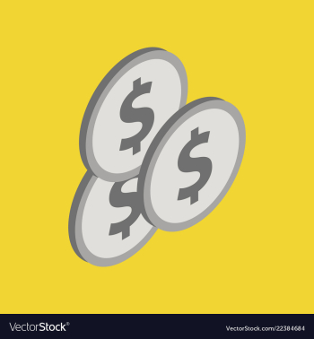 Coins background finance graphic vector image Coins background finance graphic vector image
