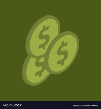 Coins background finance graphic vector image Coins background finance graphic vector image