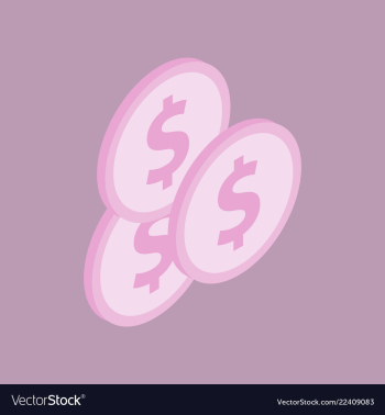 Coins background finance graphic vector image Coins background finance graphic vector image