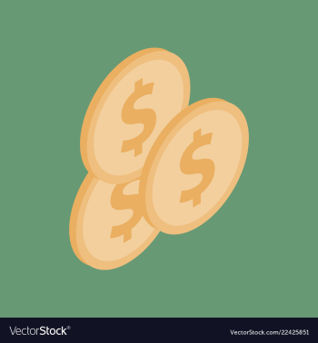Coins background finance graphic vector image Coins background finance graphic vector image