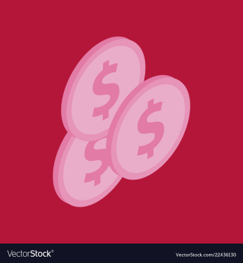 Coins background finance graphic vector image Coins background finance graphic vector image