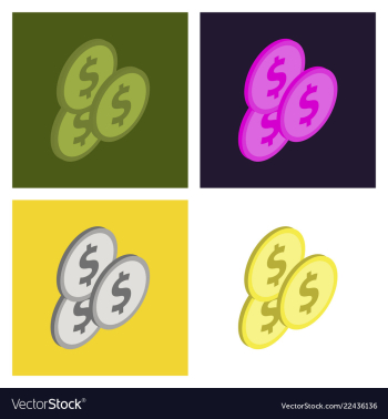 Coins background finance graphic vector image Coins background finance graphic vector image