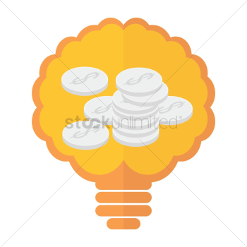 Coins in a brain shaped light bulb Coins in a brain shaped light bulb