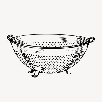 Colander clipart, vintage kitchen utensil | Free Vector - rawpixel Colander clipart, vintage kitchen utensil | Free Vector - rawpixel