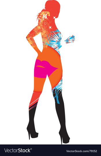 Collage girl vector image Collage girl vector image