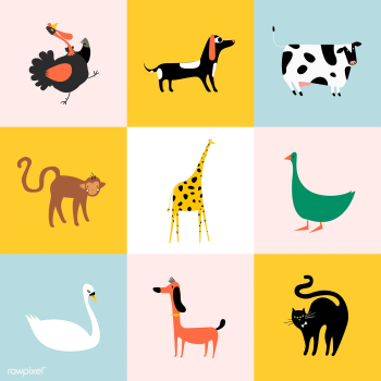 Collage of different kinds of animals | Free stock vector - 462163 Collage of different kinds of animals | Free stock vector - 462163