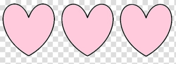 Collage, three pink heart transparent background PNG clipart Collage, three pink heart transparent background PNG clipart