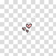 Collage, three pink hearts transparent background PNG clipart Collage, three pink hearts transparent background PNG clipart