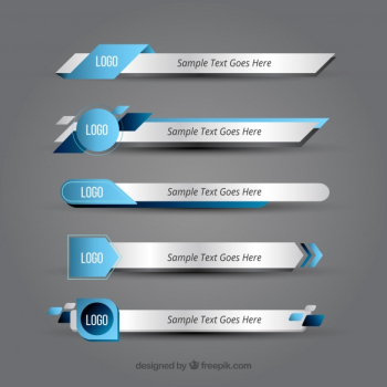 Collection of abstract lower third Free Vector Collection of abstract lower third Free Vector