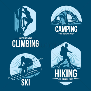 Collection of adventure icons Collection of adventure icons