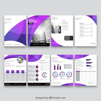 Collection of annual report cover templates