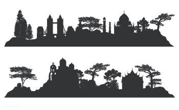 Collection of architectural landmarks vector | Free stock vector - 488577