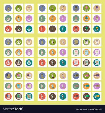 Collection of back to school items in flat style vector image Collection of back to school items in flat style vector image