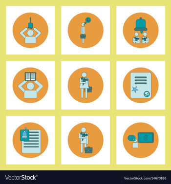 Collection of back to school items in flat style vector image Collection of back to school items in flat style vector image