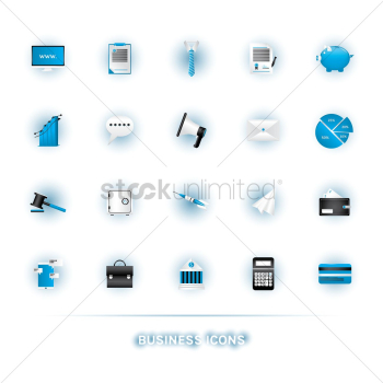 Collection of business icons Collection of business icons