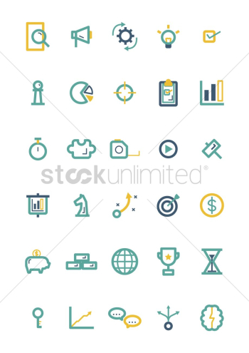 Collection of business icons Collection of business icons