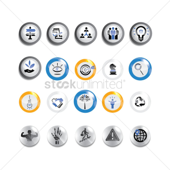 Collection of business icons Collection of business icons