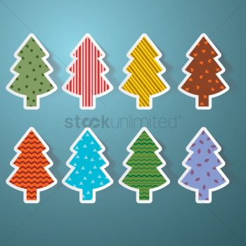 Collection of christmas trees Collection of christmas trees