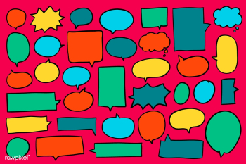 Collection of colorful speech bubbles vector | Free stock vector - 463960