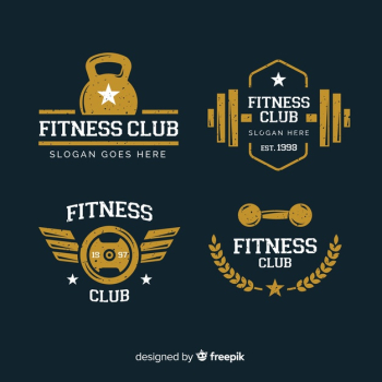 Collection of crossfit logo flat style Free Vector Collection of crossfit logo flat style Free Vector