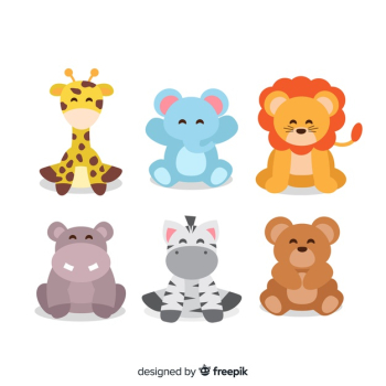 Collection of cute animals illustrations Free Vector Collection of cute animals illustrations Free Vector