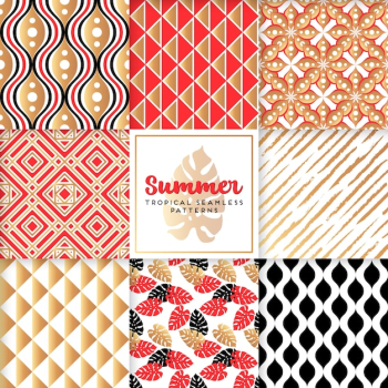 Collection of decorative and golden patterns Collection of decorative and golden patterns