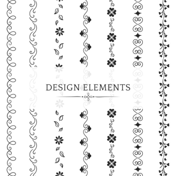 Collection of divider design element vectors Collection of divider design element vectors