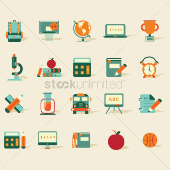 Collection of education icons Collection of education icons