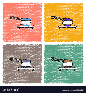 Collection of flat shading style icons anti vector image Collection of flat shading style icons anti vector image