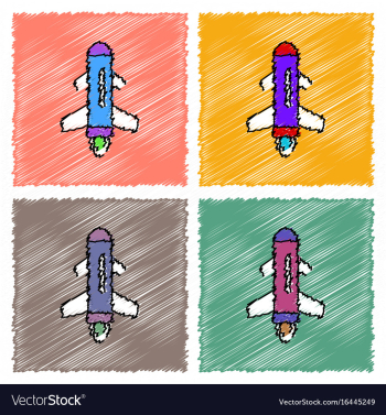 Collection of flat shading style icons flying vector image Collection of flat shading style icons flying vector image