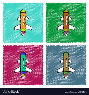 Collection of flat shading style icons flying vector image Collection of flat shading style icons flying vector image