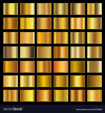 collection of gold gradients realistic golden