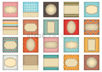 Collection of greeting card template design Collection of greeting card template design