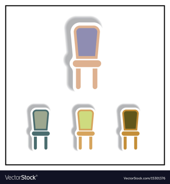 Collection of in paper sticker vector image Collection of in paper sticker vector image