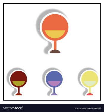 Collection of in paper sticker vector image Collection of in paper sticker vector image