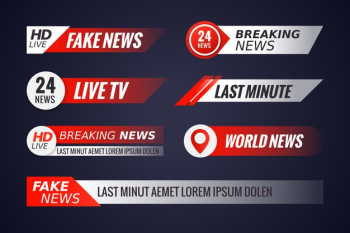 Collection of live streams news banners Free Vector Collection of live streams news banners Free Vector