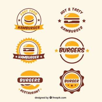 Collection of logos stickers in vintage style